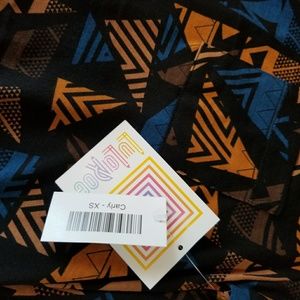 NWT Lularoe Carly XS Black, blue and gold
